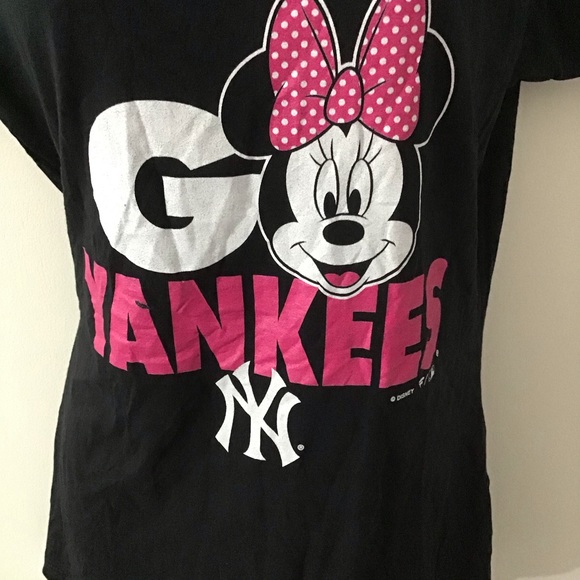 Womens New York Yankees Minnie Mouse T-Shirt S - Picture 2 of 6